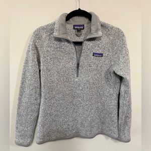 Patagonia Better Sweater 1/4-Zip Jacket in Birch White